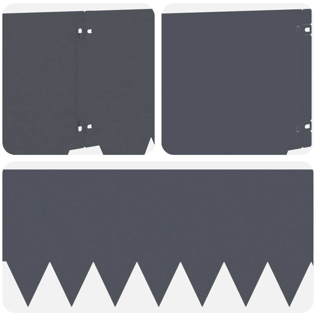 Rasenkante 10 stk. 103 x 30 cm Stahl Anthrazit