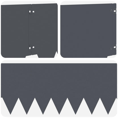 Rasenkante 10 stk. 103 x 30 cm Stahl Anthrazit