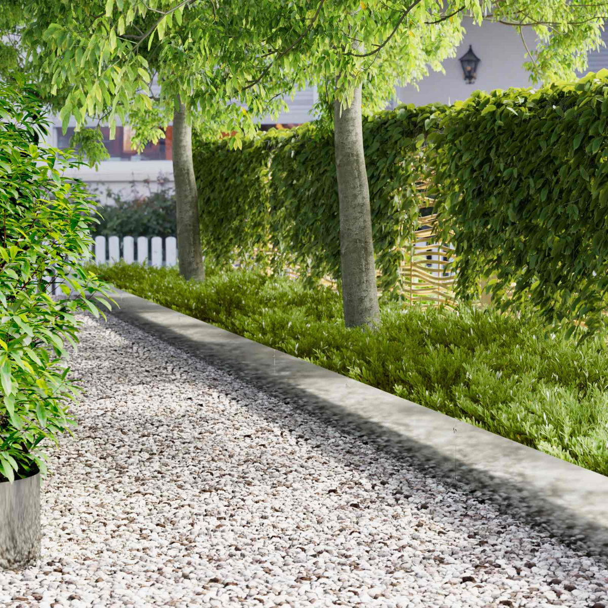 Rasenkante 10 stk. 103 x 30 cm Stahl Silber