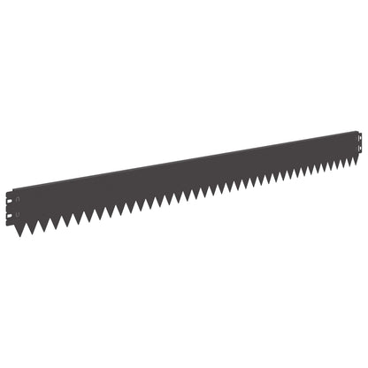 Rasenkante 50 stk. 103 x 10 cm Stahl Schwarz