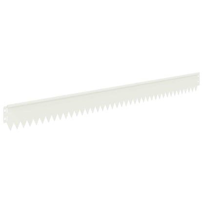Rasenkante 30 stk. 103 x 10 cm Stahl Weiß