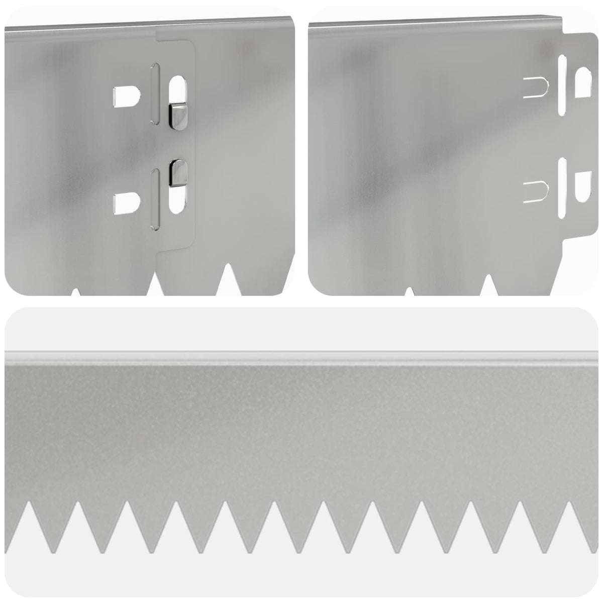 Rasenkante 50 stk. 103 x 10 cm Stahl Silber
