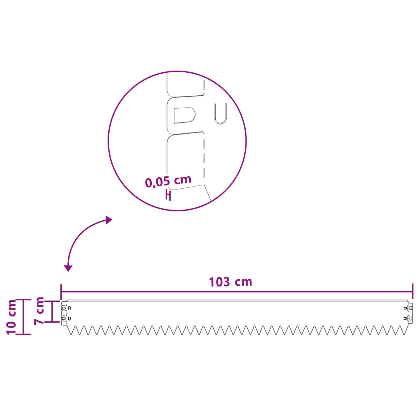 Rasenkante 10 stk. 103 x 10 cm Stahl Rostoptik