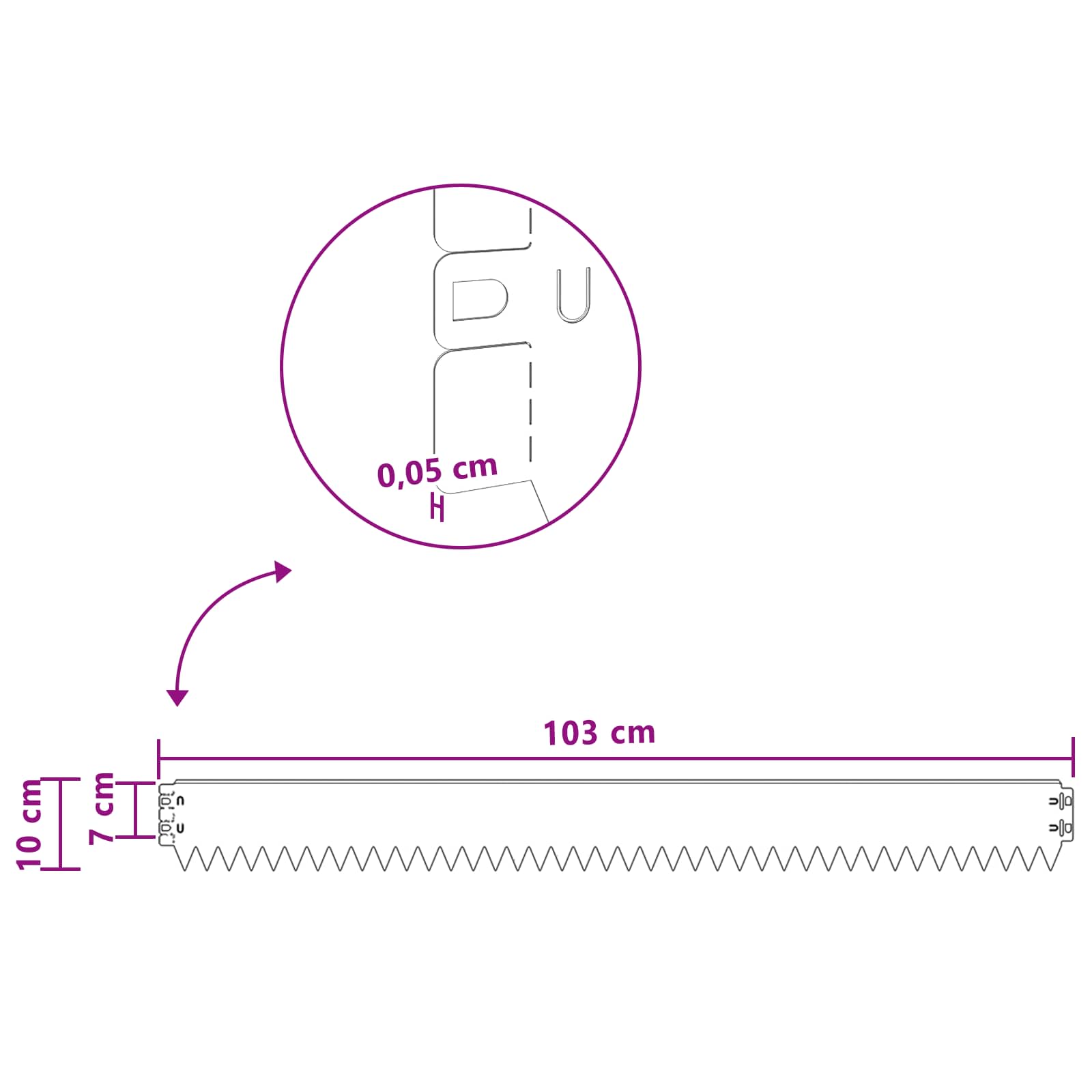 Rasenkante 10 stk. 103 x 10 cm Stahl Rostoptik