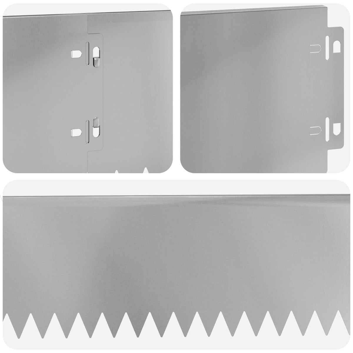 Rasenkante 30 stk. 103 x 15 cm Stahl Silber