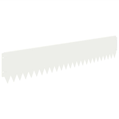 Rasenkante 30 stk. 103 x 20 cm Stahl Weiß