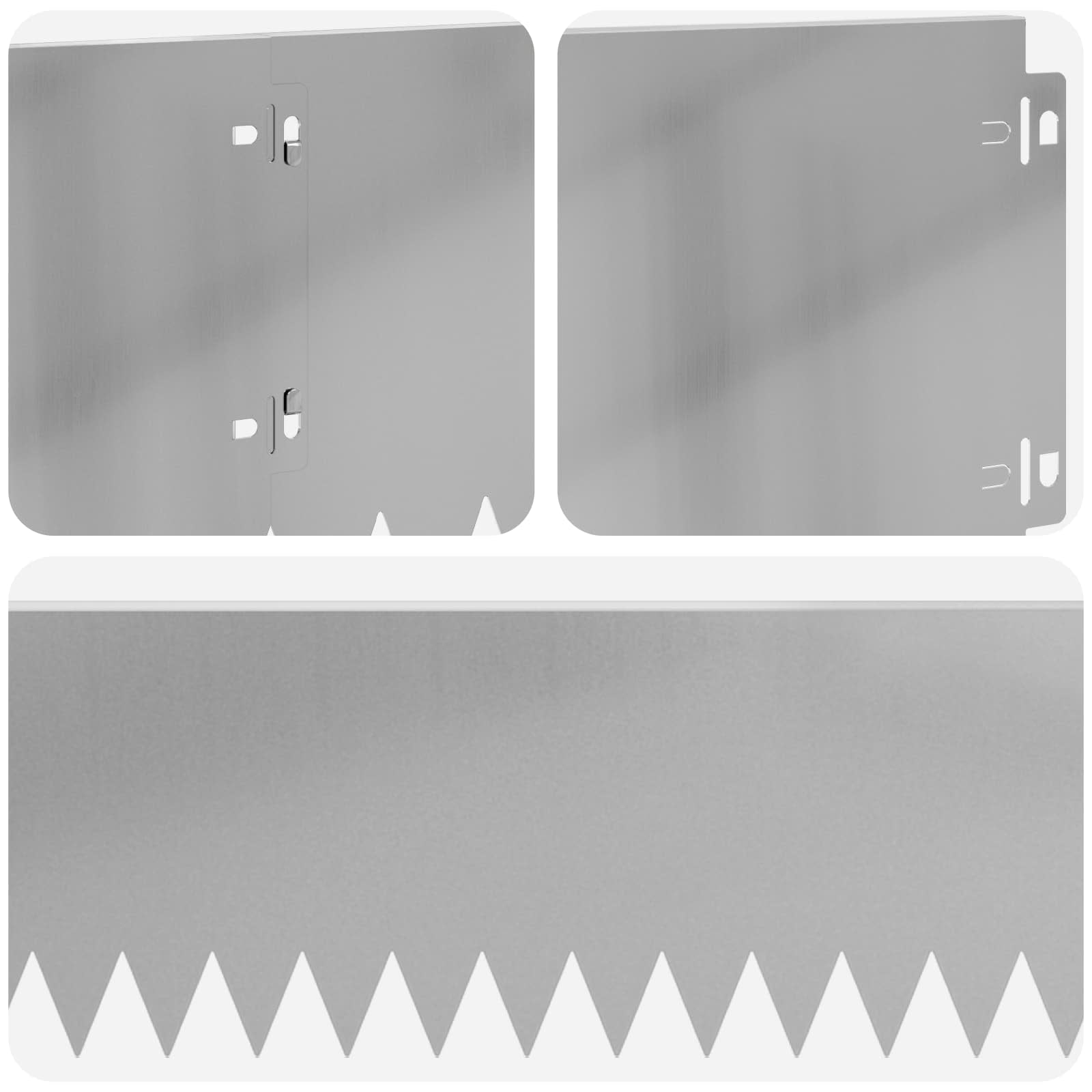 Rasenkante 10 stk. 103 x 20 cm Stahl Silber