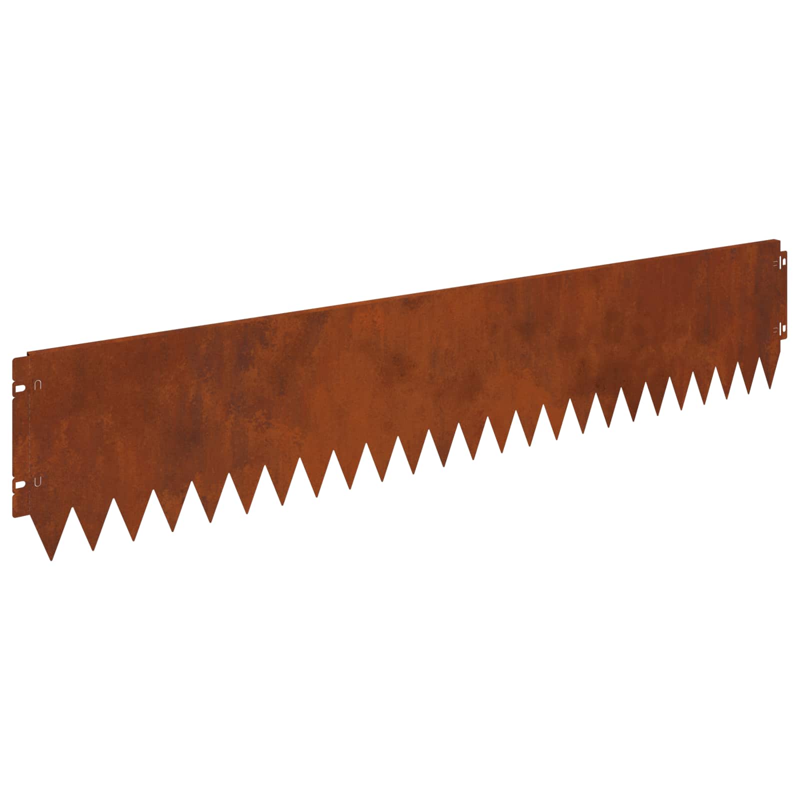 Rasenkante 10 stk. 103 x 20 cm Stahl Rostoptik