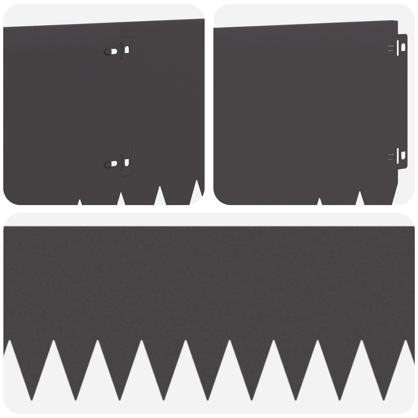 Rasenkante 10 stk. 103 x 25 cm Stahl Schwarz