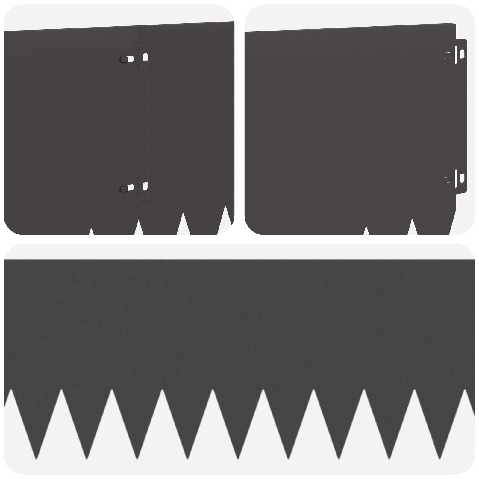 Rasenkante 20 stk. 103 x 25 cm Stahl Schwarz