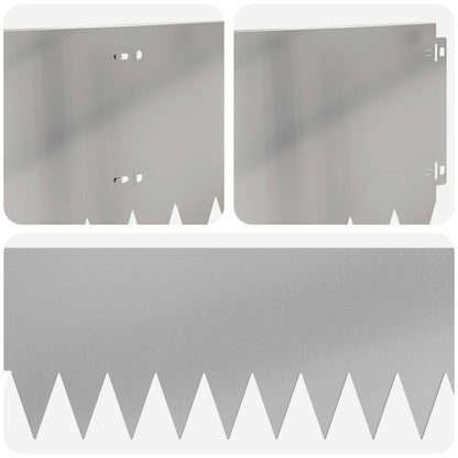 Rasenkante 20 stk. 103 x 25 cm Stahl Silber