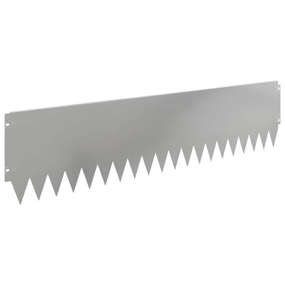 Rasenkante 20 stk. 103 x 25 cm Stahl Silber