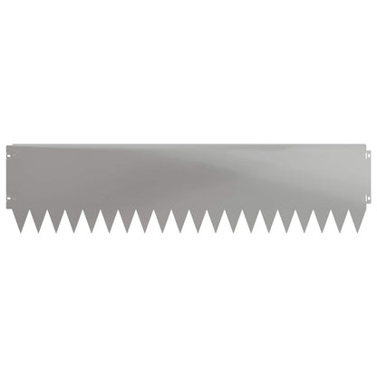Rasenkante 20 stk. 103 x 25 cm Stahl Silber