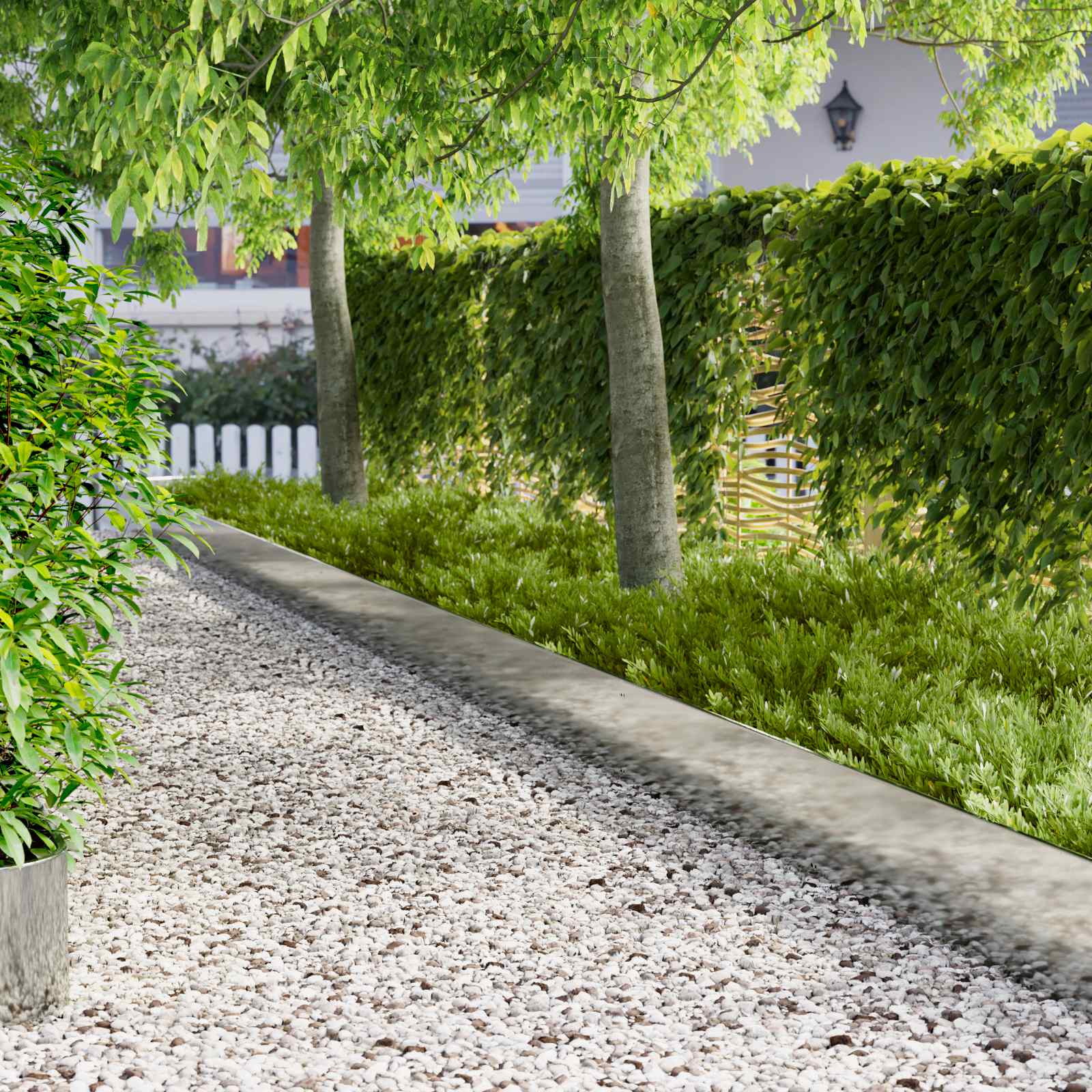 Rasenkante 10 stk. 103 x 30 cm Stahl Silber