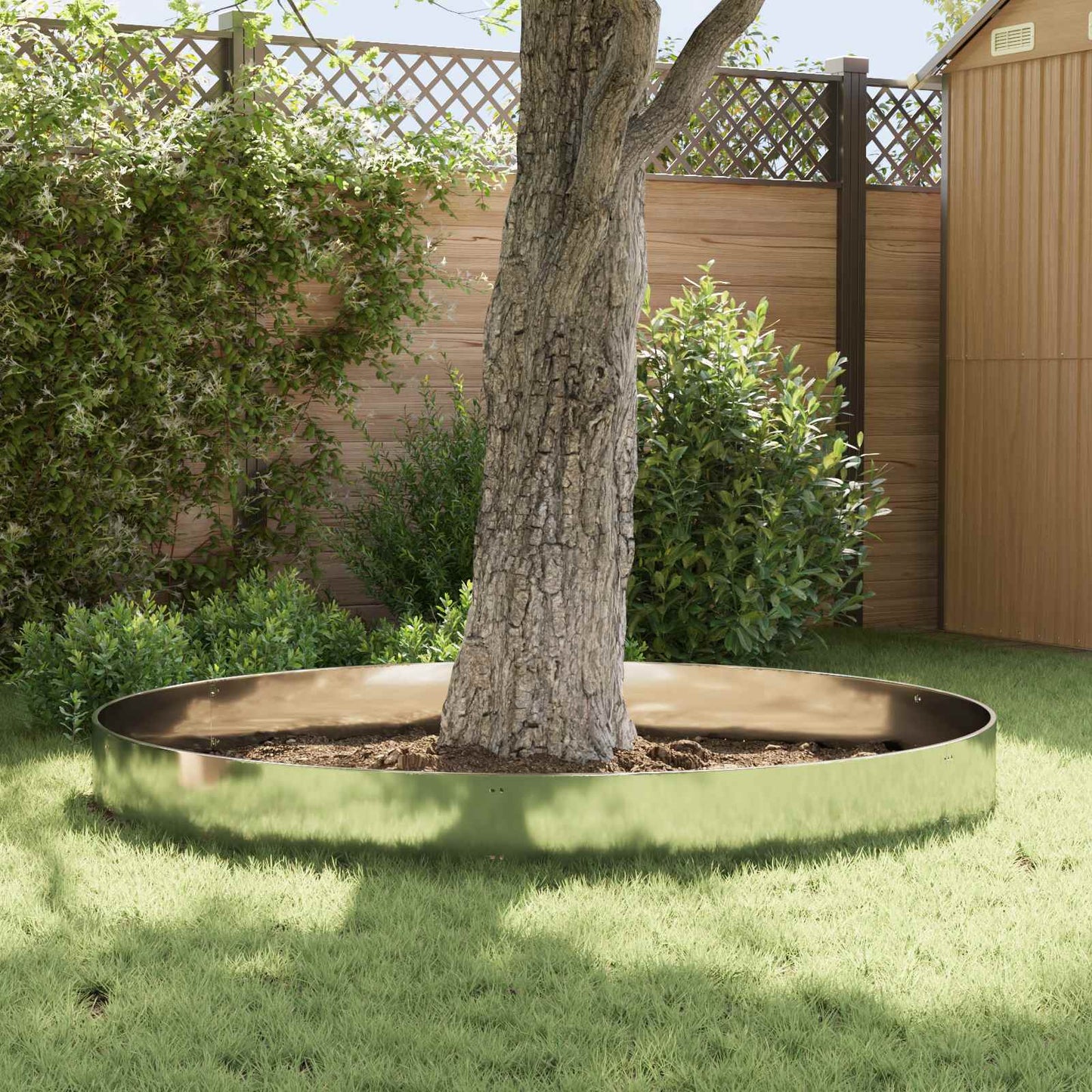 Rasenkante 10 stk. 103 x 30 cm Stahl Silber