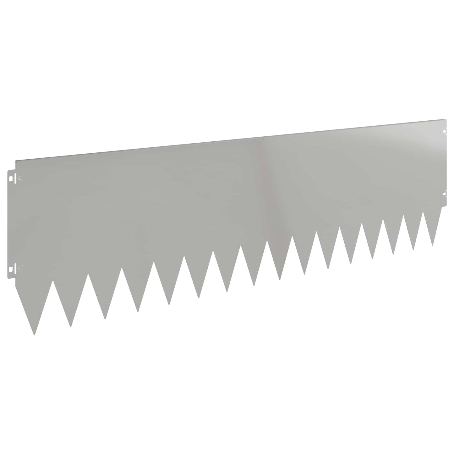 Rasenkante 10 stk. 103 x 30 cm Stahl Silber