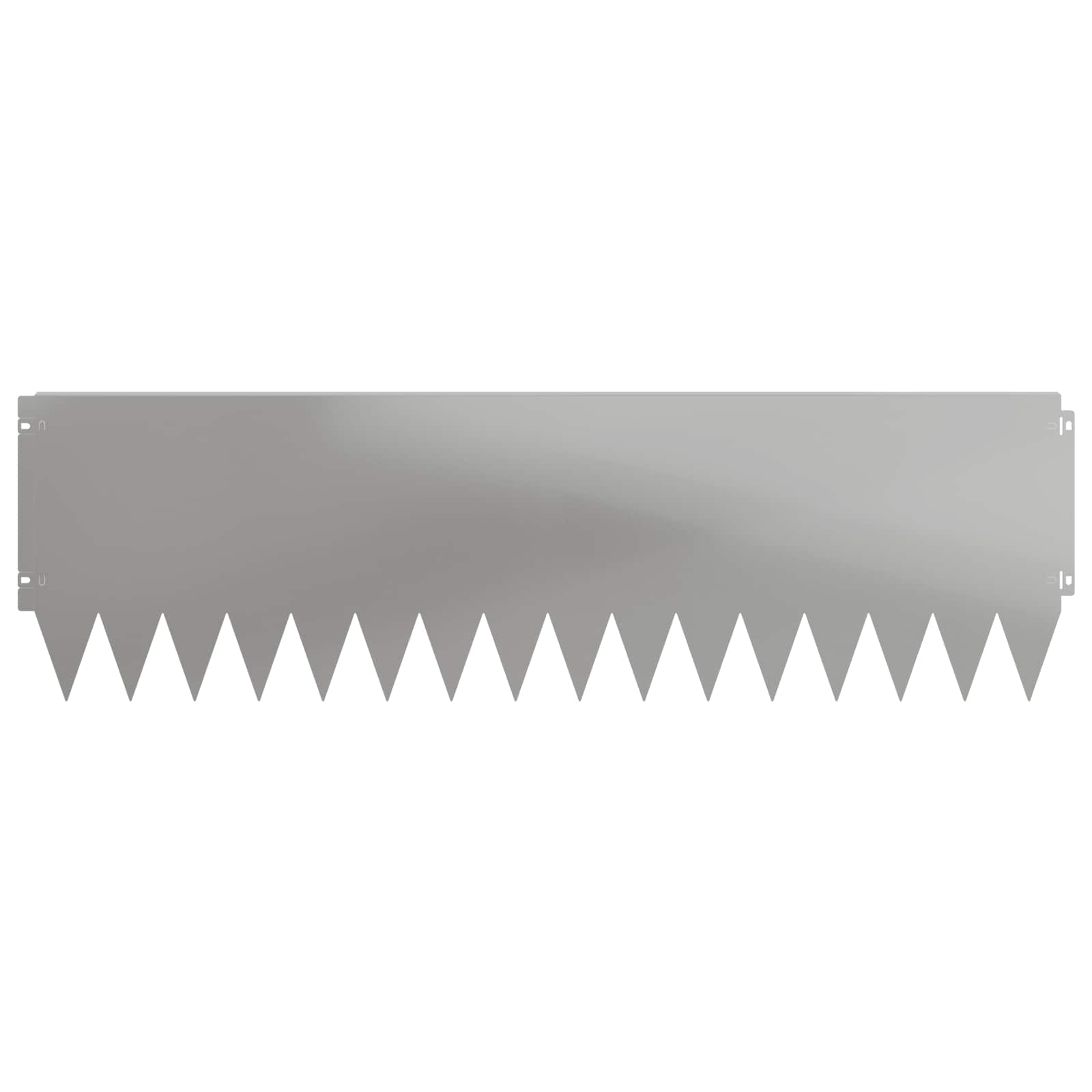 Rasenkante 10 stk. 103 x 30 cm Stahl Silber