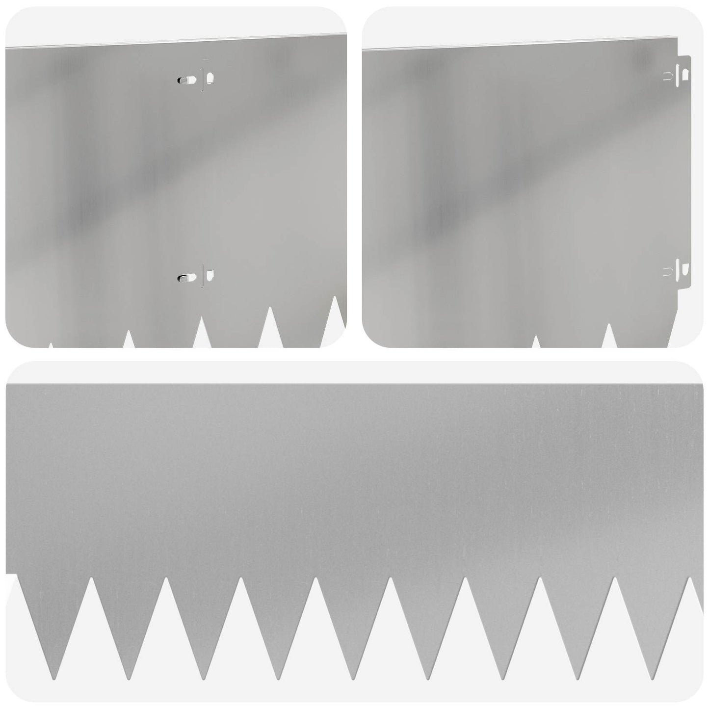 Rasenkante 20 stk. 103 x 30 cm Stahl Silber