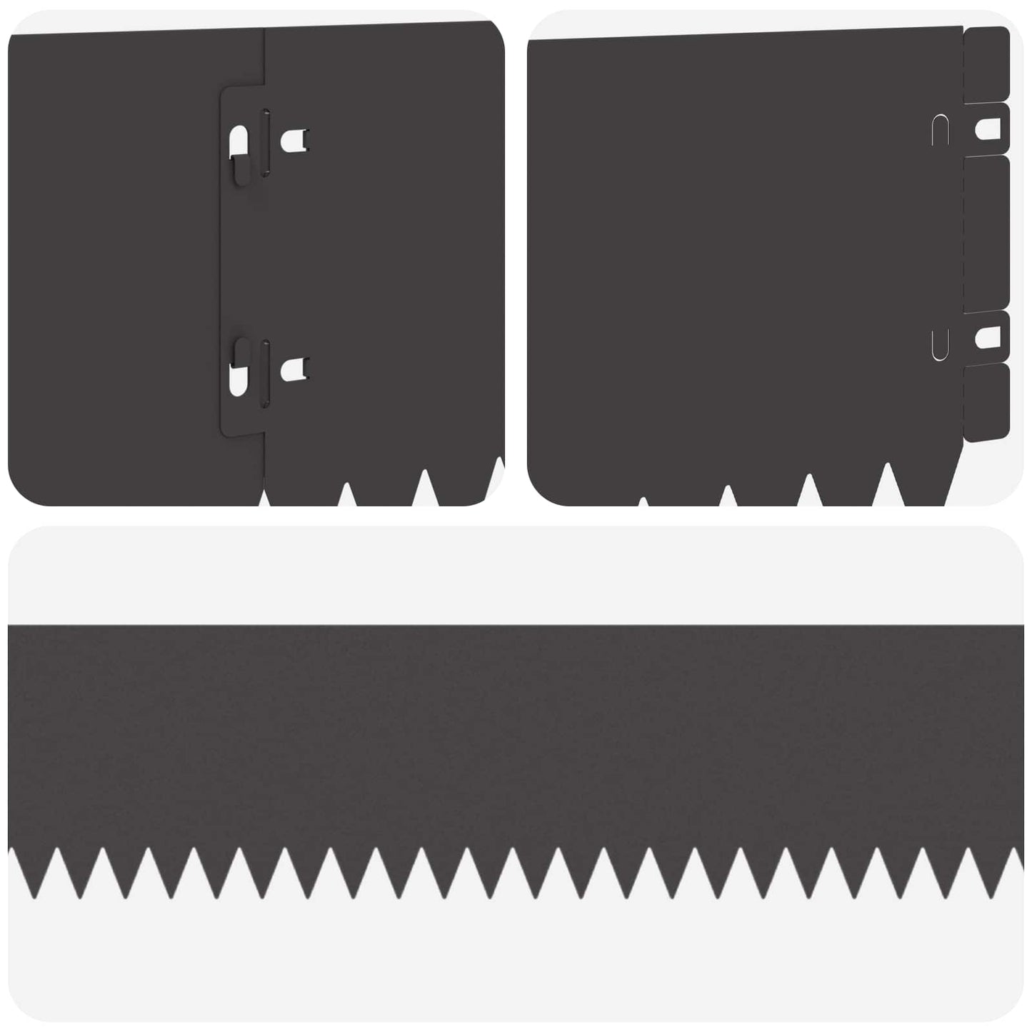 Rasenkante 20 stk. 103 x 15 cm Stahl Schwarz