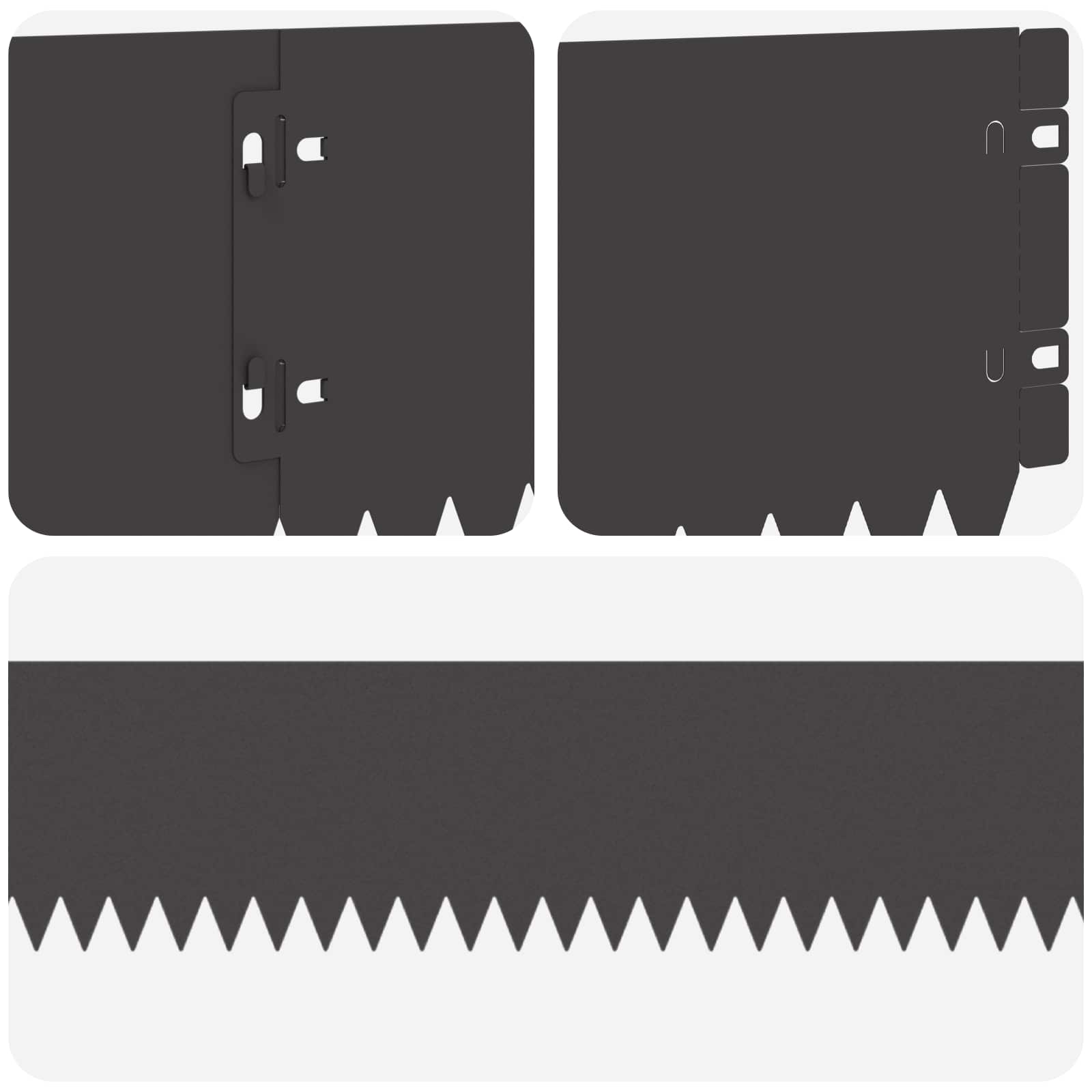 Rasenkante 20 stk. 103 x 15 cm Stahl Schwarz