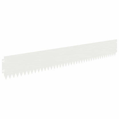 Rasenkante 30 stk. 103 x 15 cm Stahl Weiß