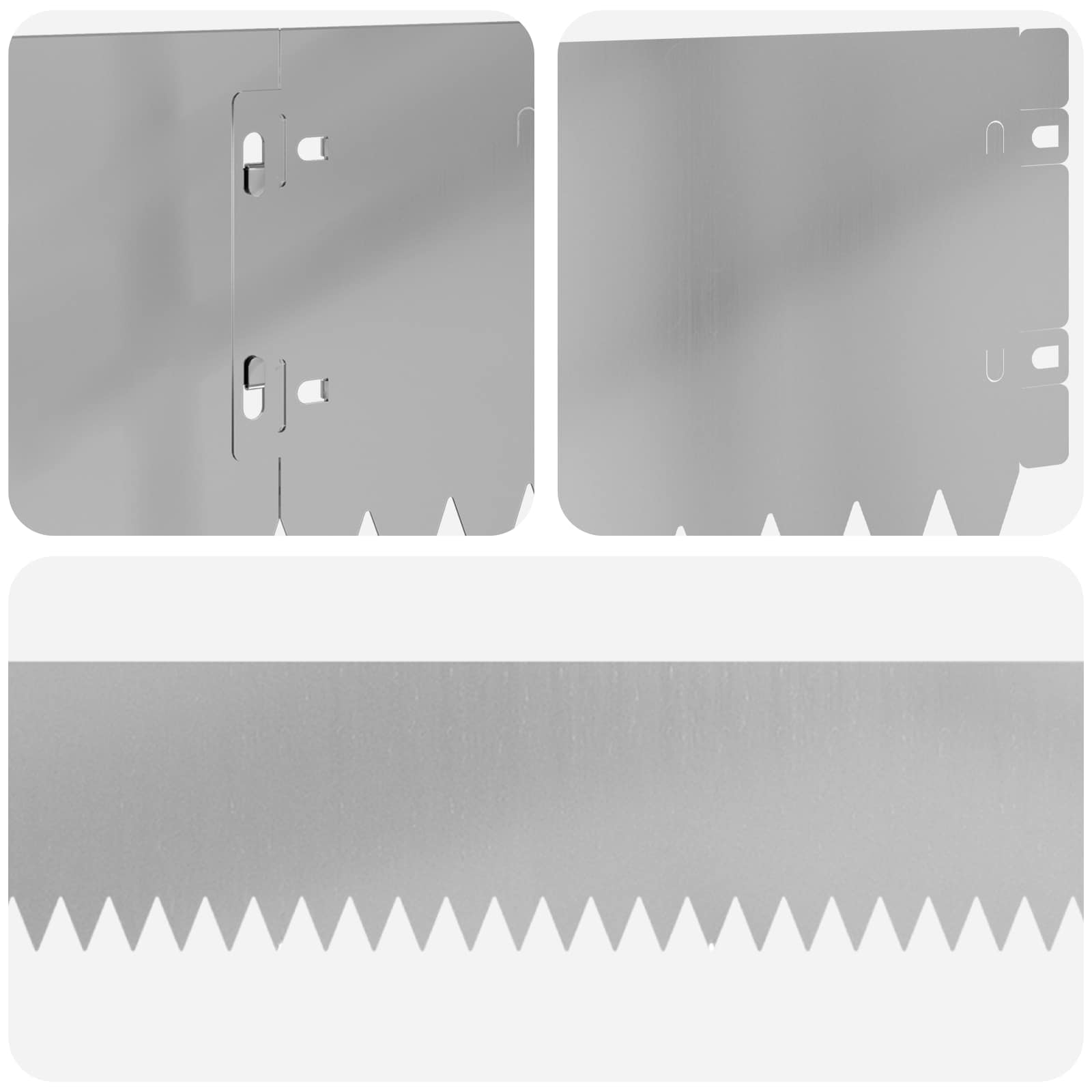 Rasenkante 10 stk. 103 x 15 cm Stahl Silber
