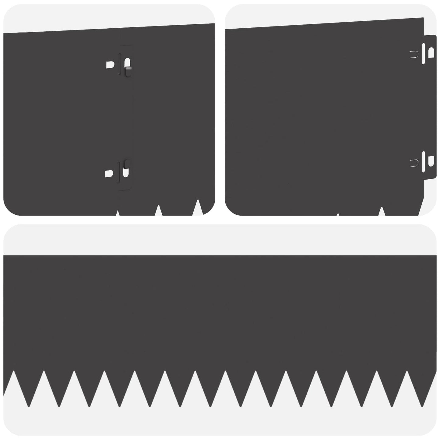 Rasenkante 10 stk. 103 x 20 cm Stahl Schwarz