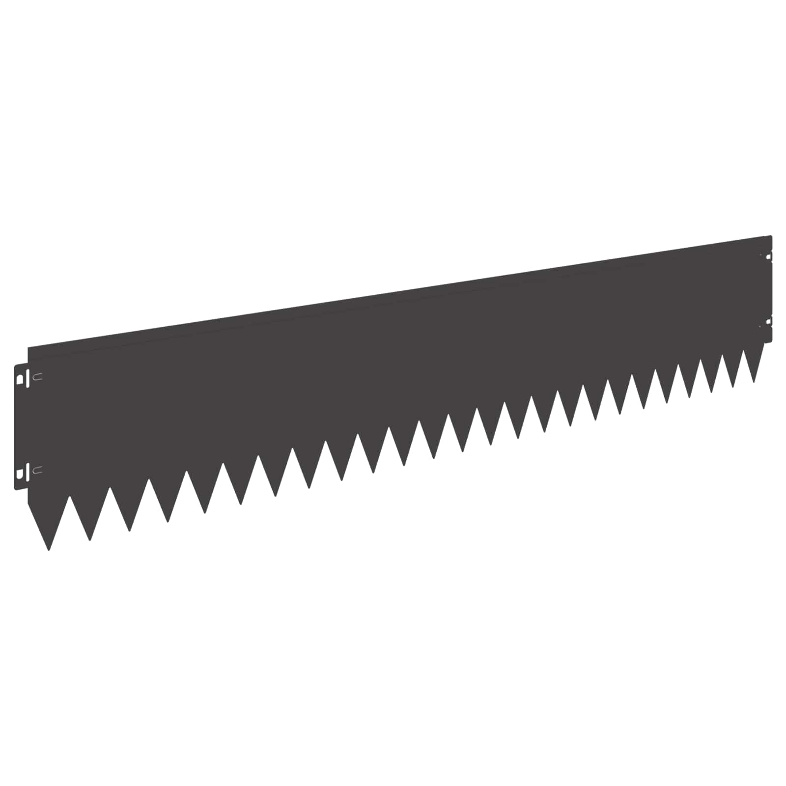 Rasenkante 10 stk. 103 x 20 cm Stahl Schwarz