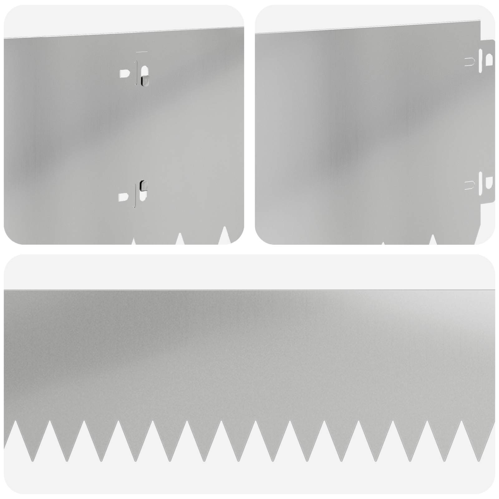 Rasenkante 20 stk. 103 x 20 cm Stahl Silber