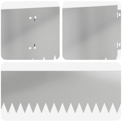 Rasenkante 20 stk. 103 x 20 cm Stahl Silber