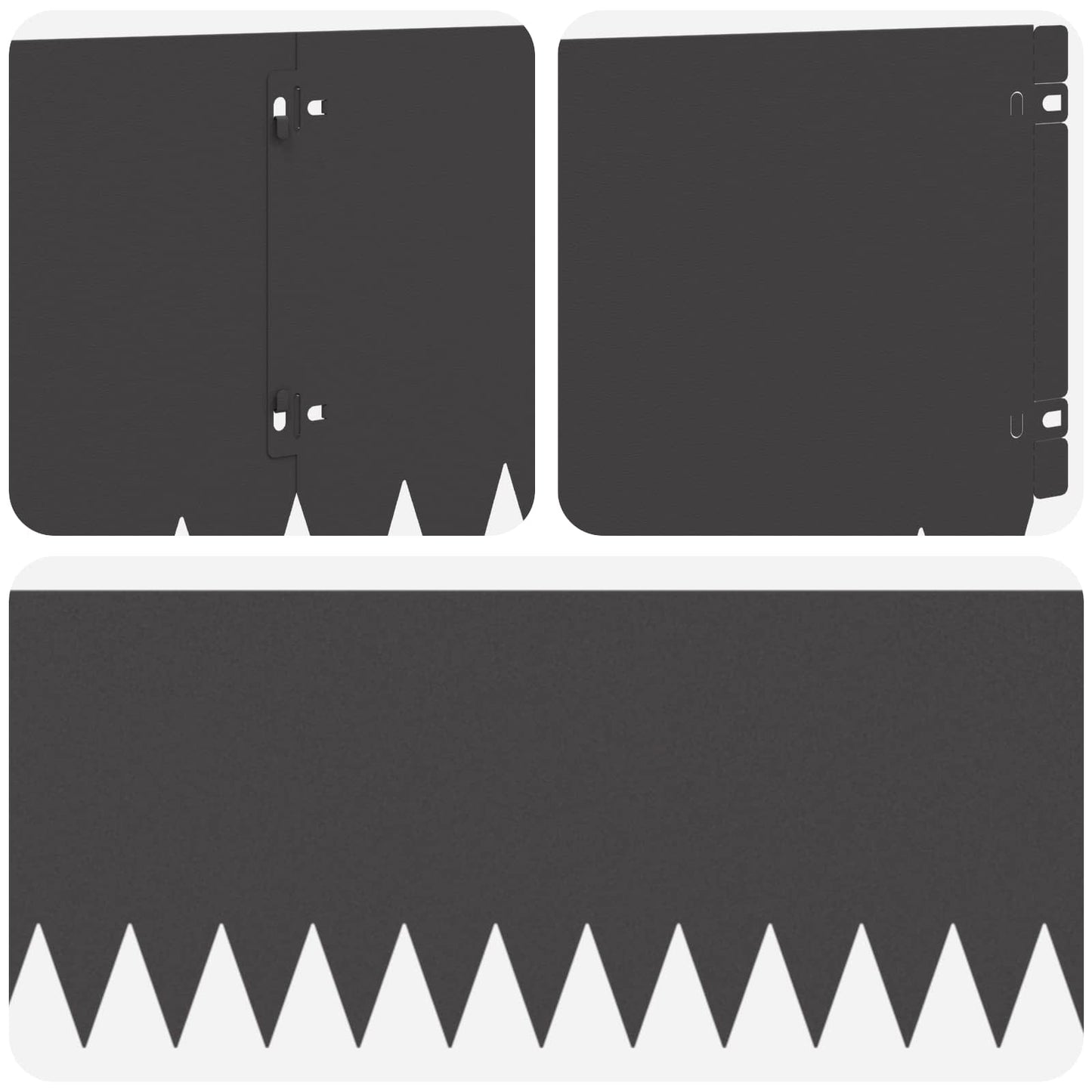 Rasenkante 20 stk. 103 x 25 cm Stahl Schwarz