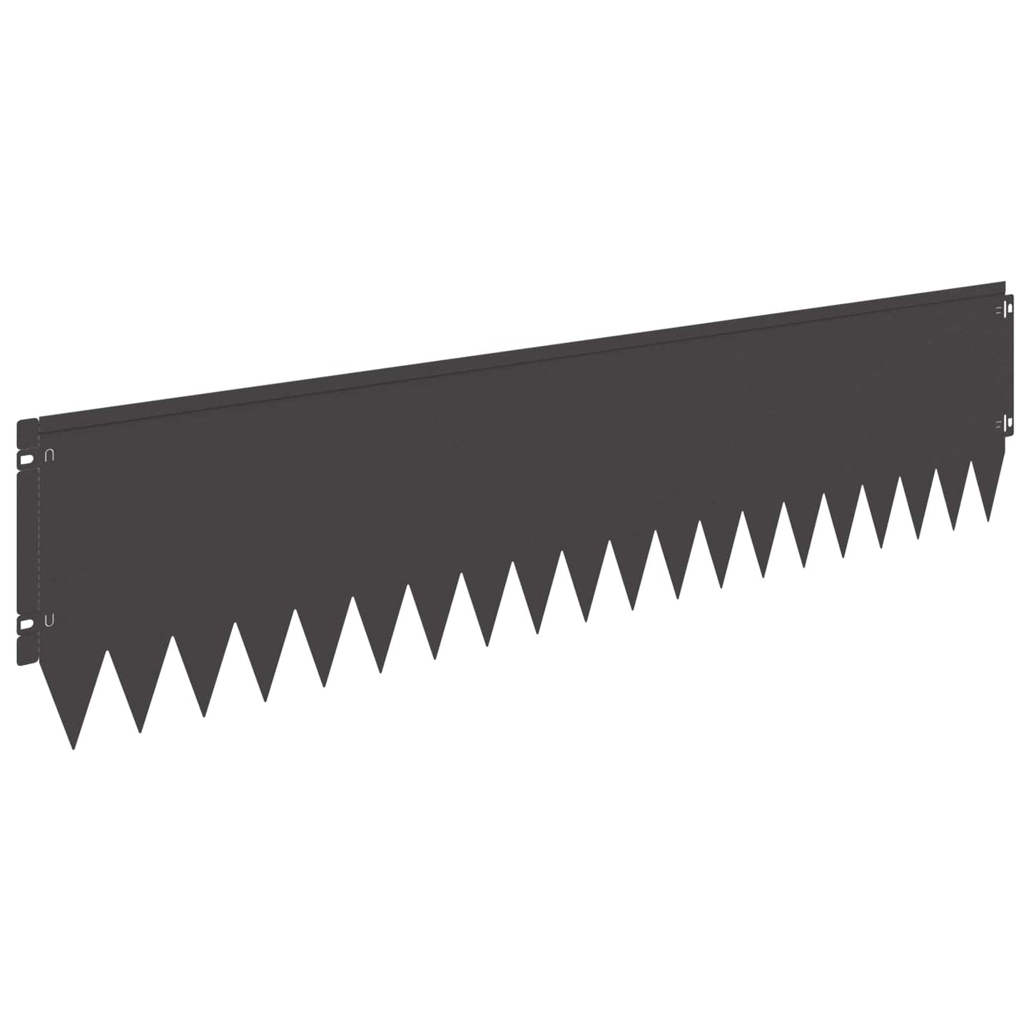 Rasenkante 20 stk. 103 x 25 cm Stahl Schwarz