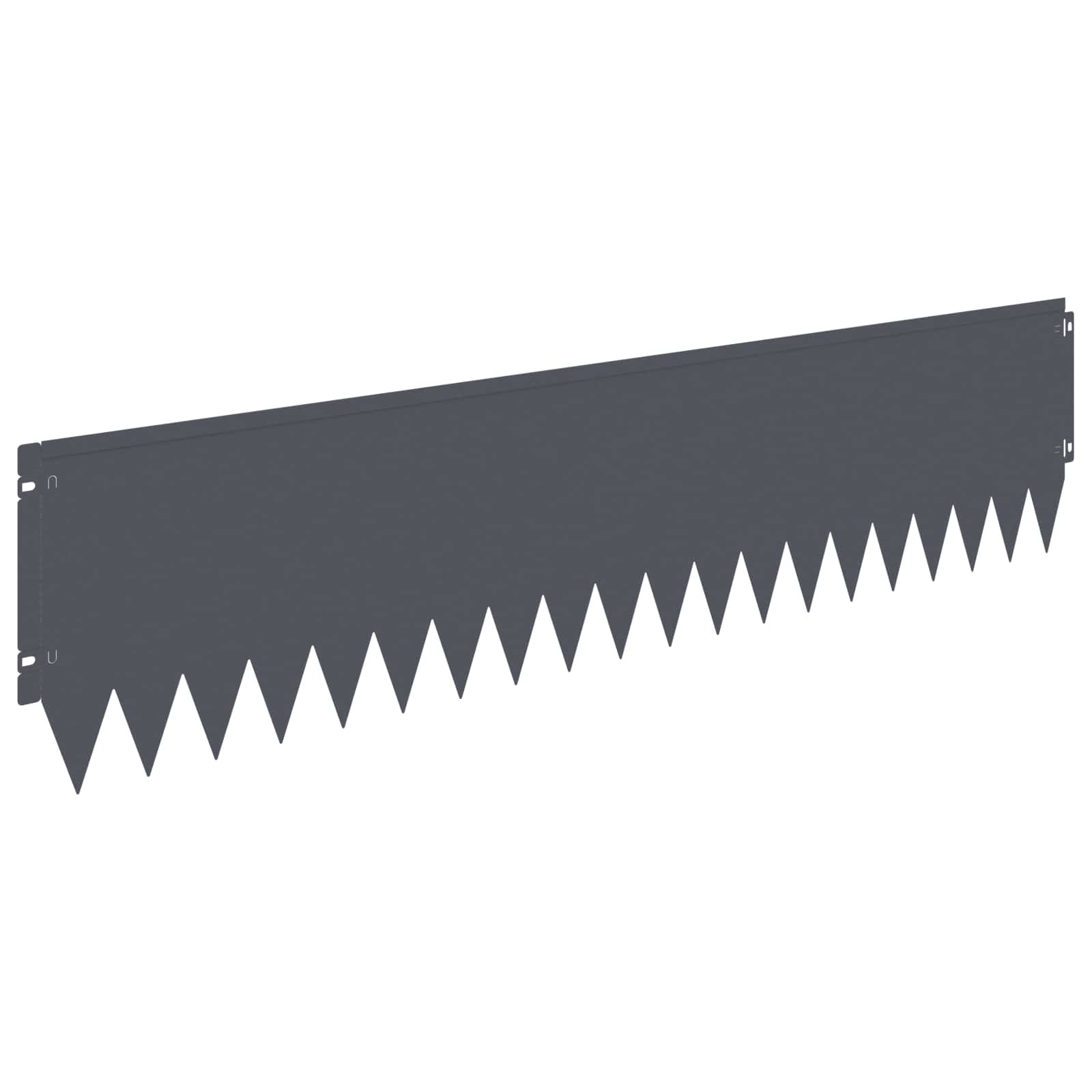 Rasenkante 20 stk. 103 x 25 cm Stahl Anthrazit