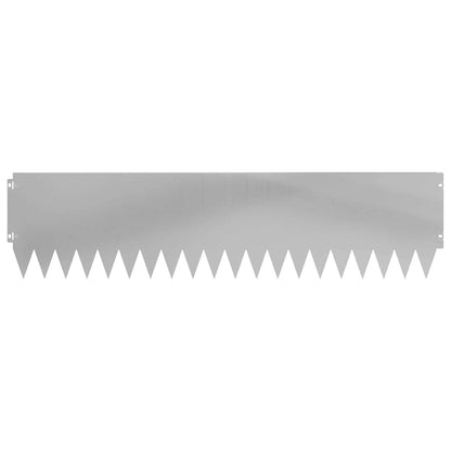 Rasenkante 10 stk. 103 x 25 cm Stahl Silber