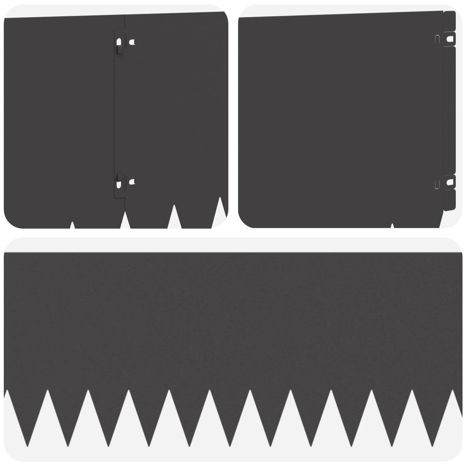 Rasenkante 20 stk. 103 x 30 cm Stahl Schwarz