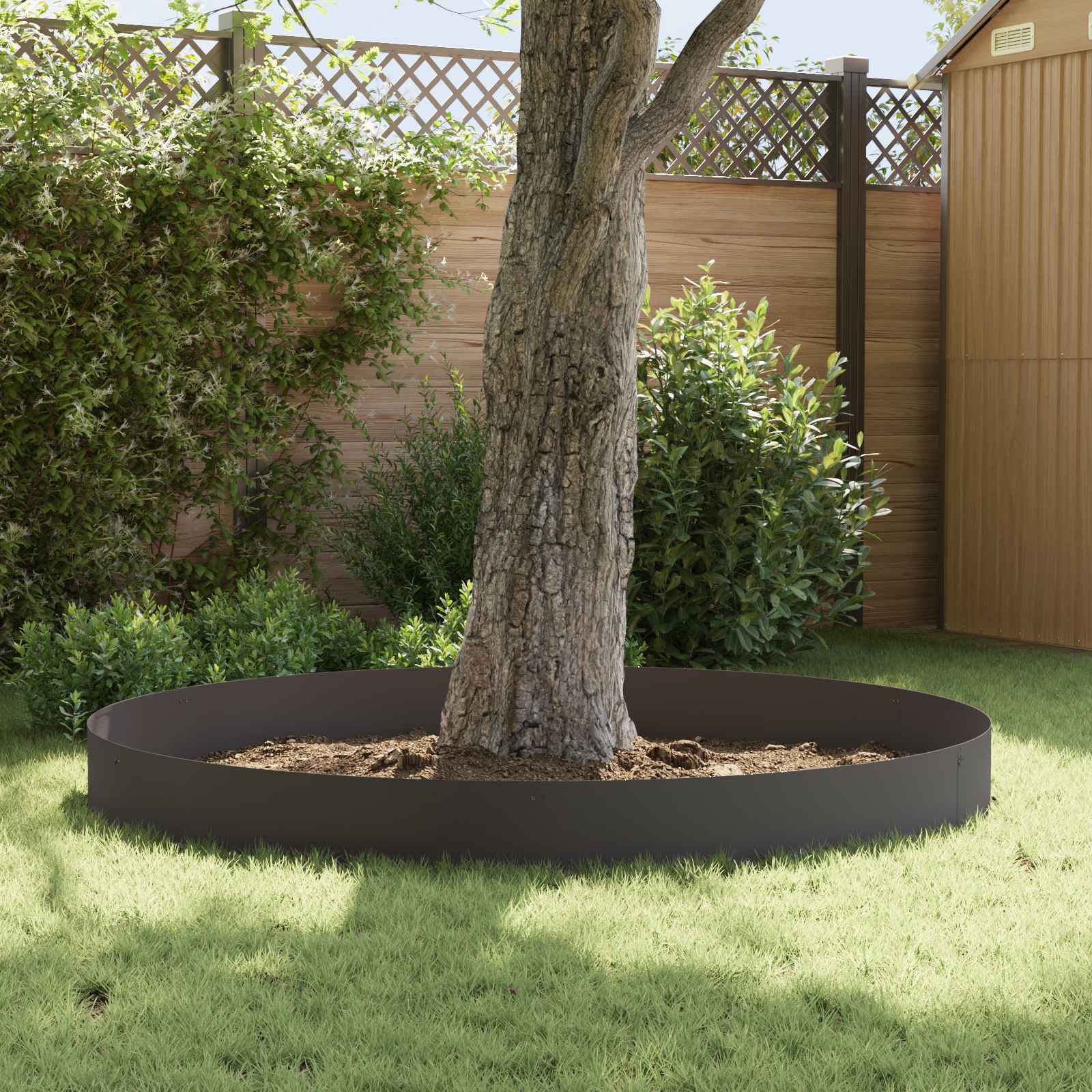 Rasenkante 20 stk. 103 x 30 cm Stahl Schwarz