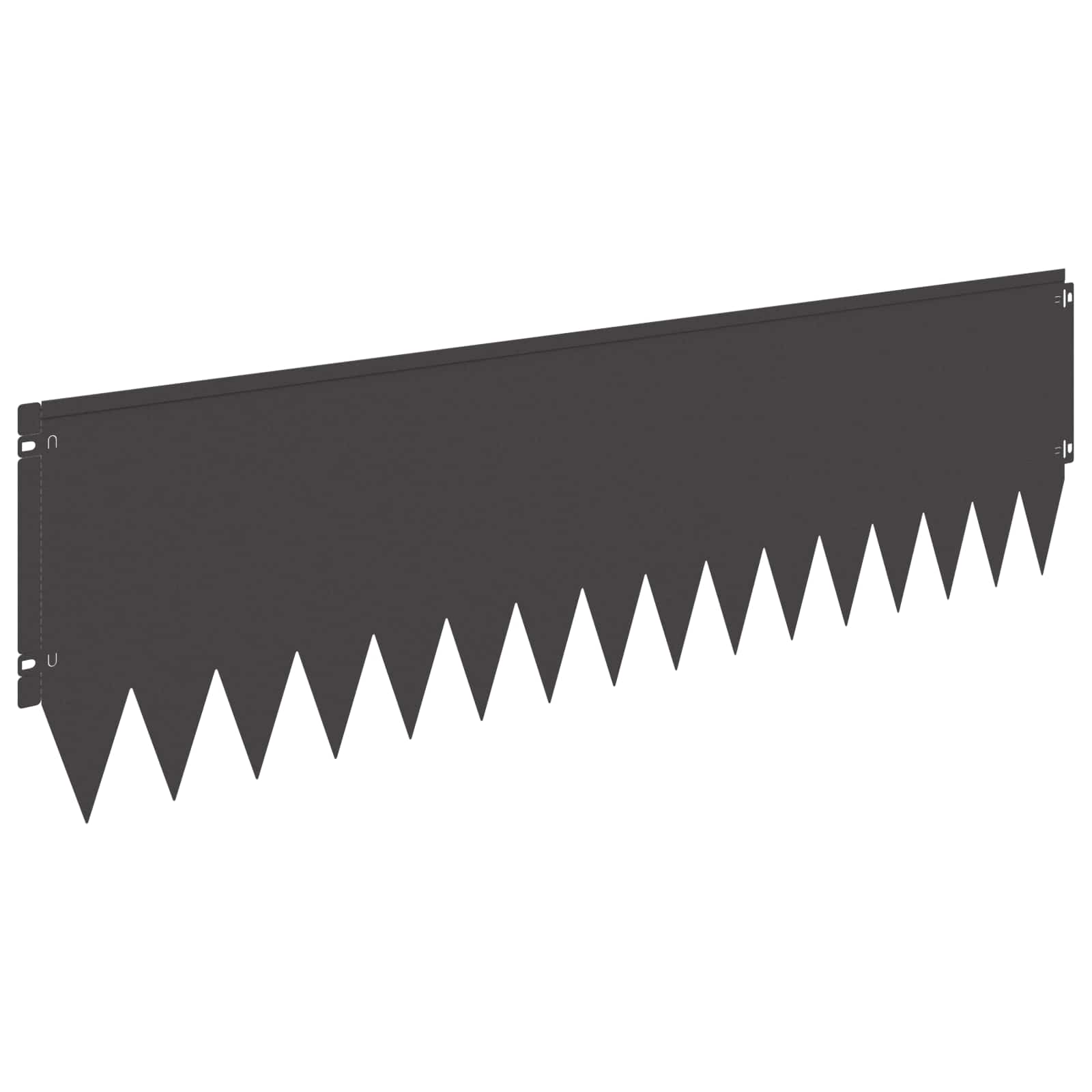 Rasenkante 20 stk. 103 x 30 cm Stahl Schwarz
