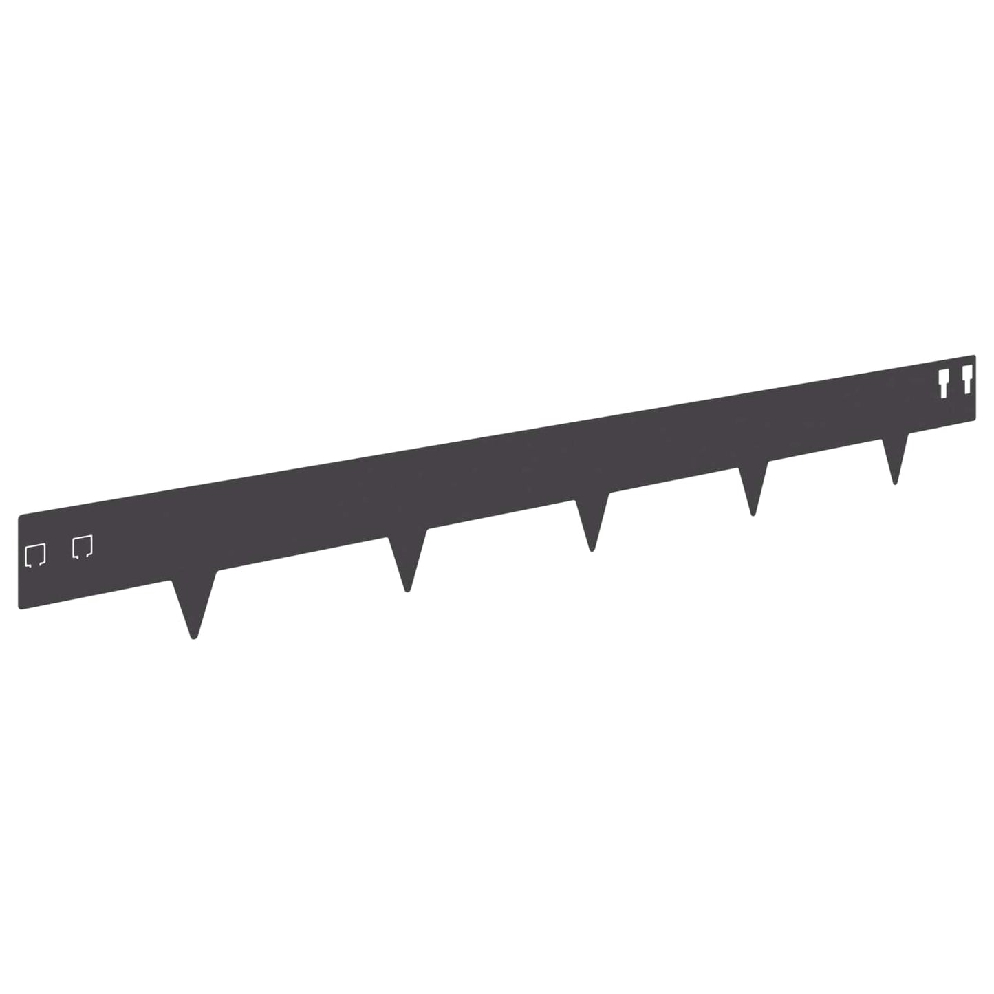 Raseneinfassung 20 stk. 100 x 12 cm Stahl Schwarz