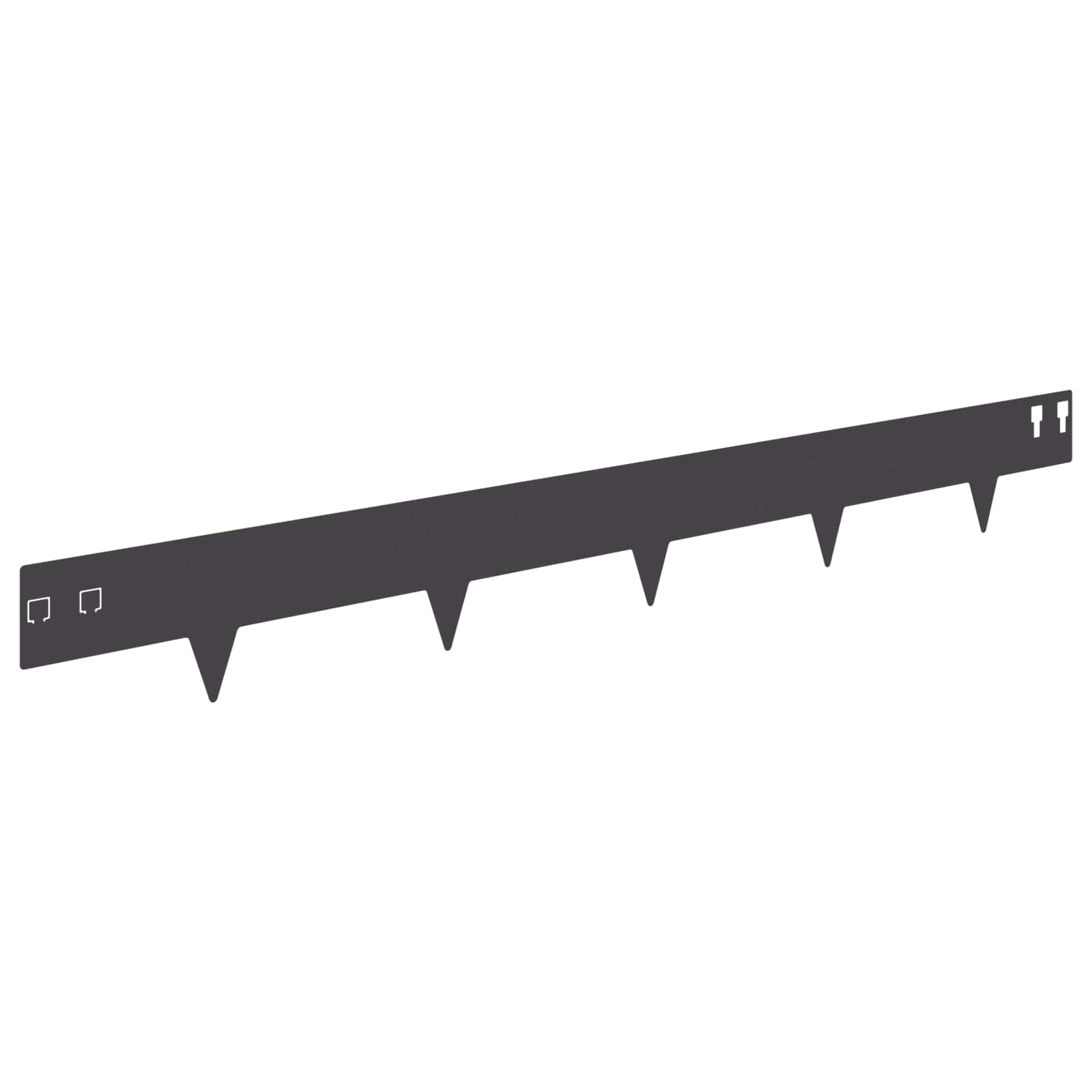 Raseneinfassung 20 stk. 100 x 12 cm Stahl Schwarz
