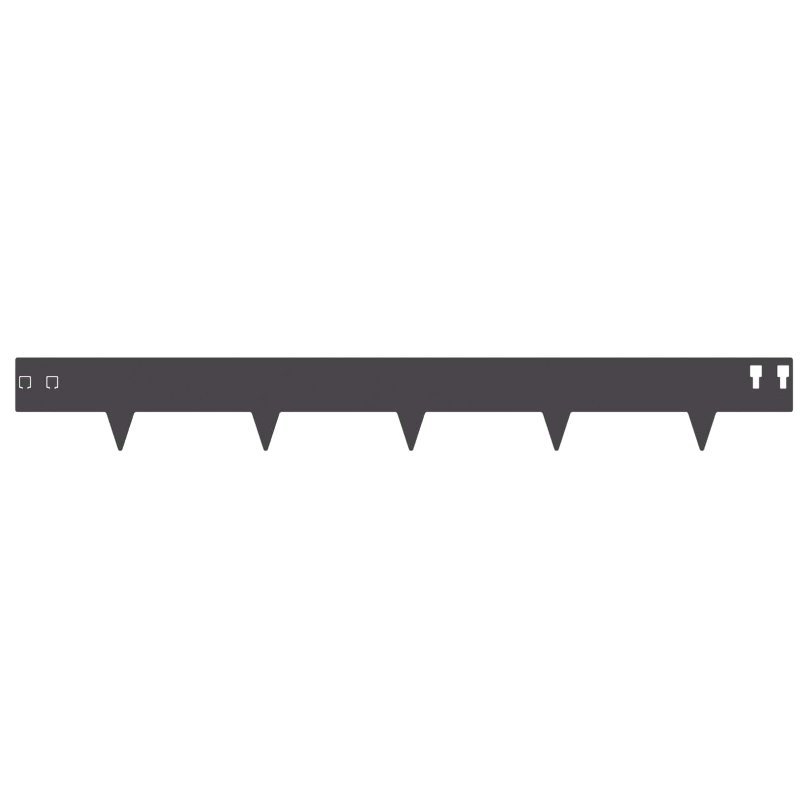 Raseneinfassung 20 stk. 100 x 12 cm Stahl Schwarz