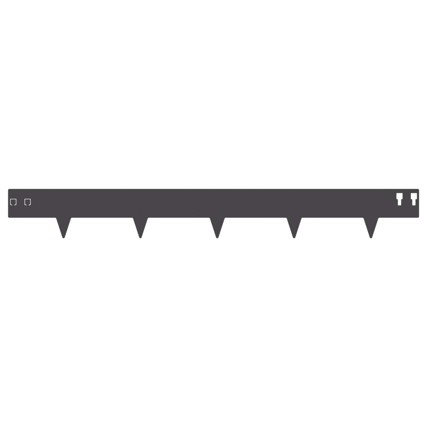 Raseneinfassung 30 stk. 100 x 12 cm Stahl Schwarz