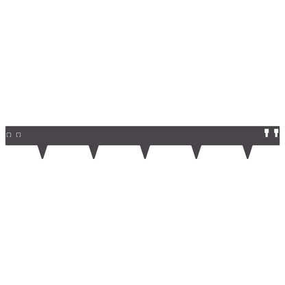Raseneinfassung 30 stk. 100 x 12 cm Stahl Schwarz