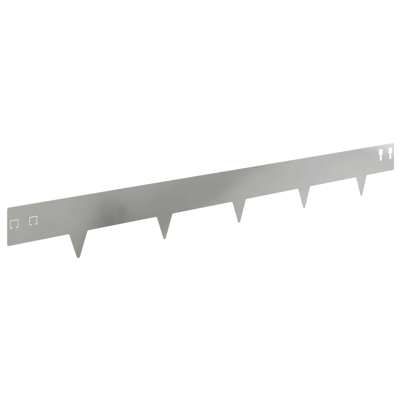 Raseneinfassung 10 stk. 100 x 12 cm Stahl Silber