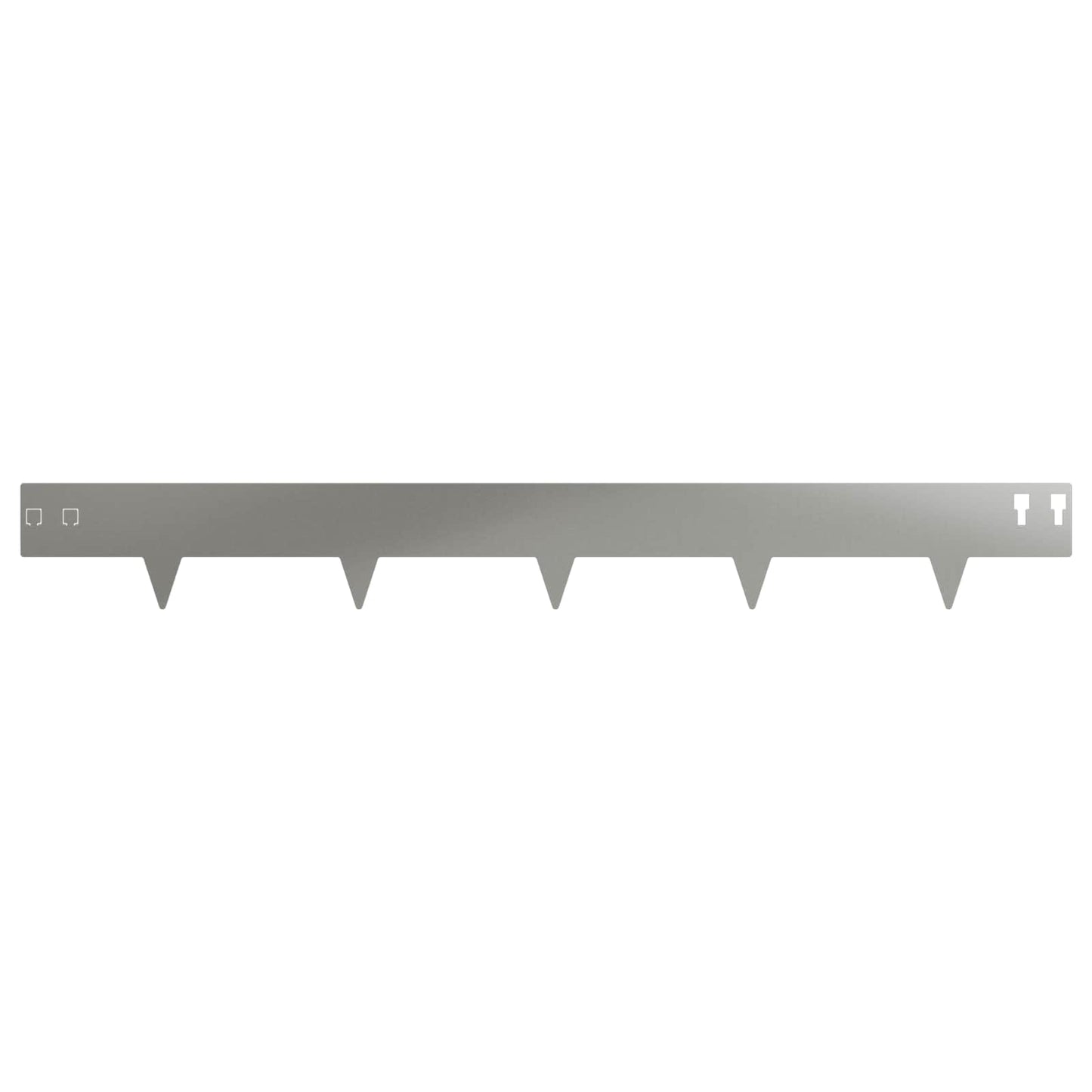 Raseneinfassung 10 stk. 100 x 12 cm Stahl Silber