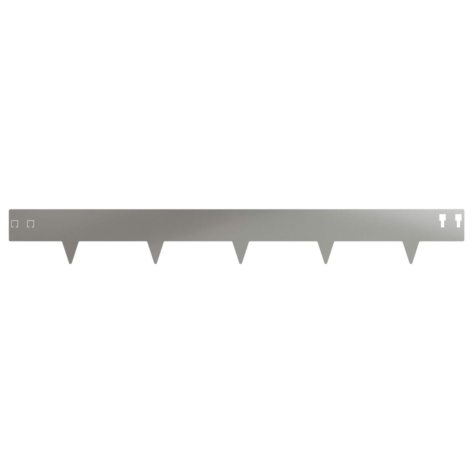 Raseneinfassung 10 stk. 100 x 12 cm Stahl Silber