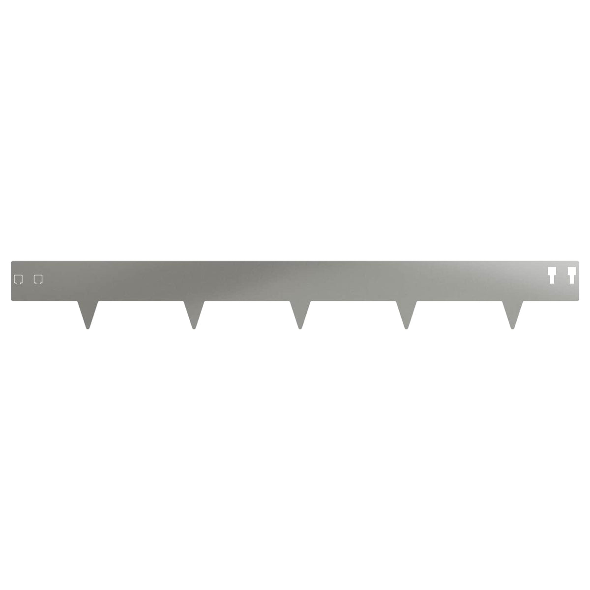 Raseneinfassung 10 stk. 100 x 12 cm Stahl Silber
