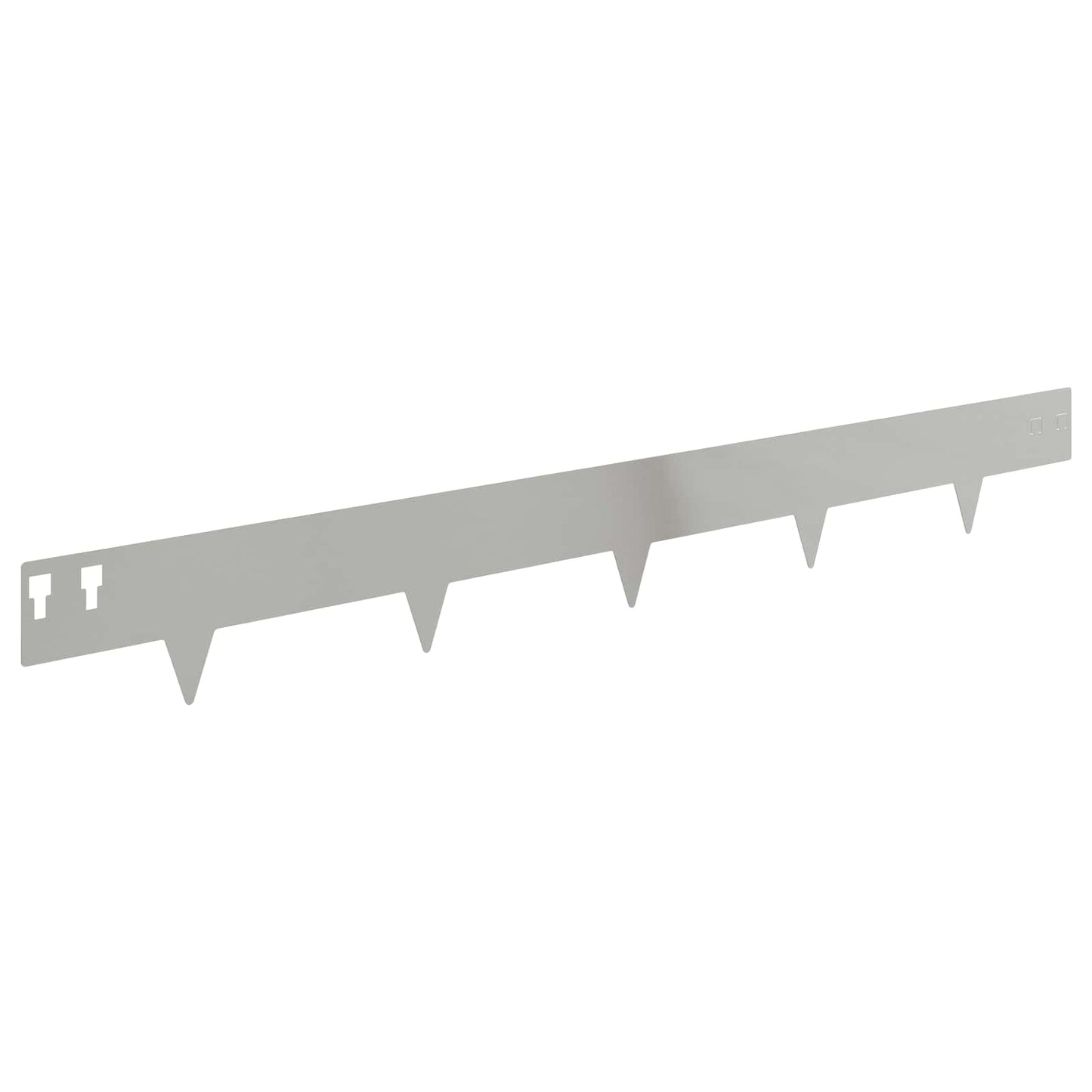 Raseneinfassung 30 stk. 100 x 12 cm Stahl Silber