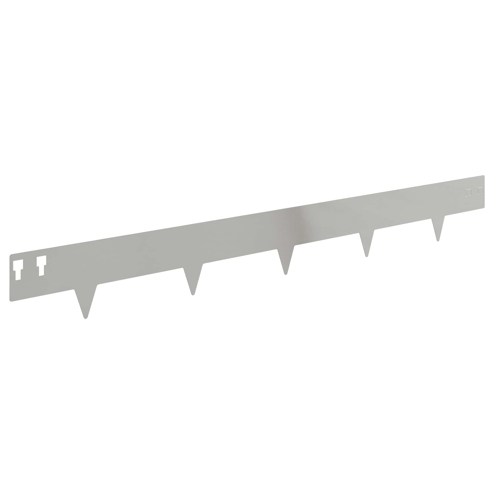 Raseneinfassung 30 stk. 100 x 12 cm Stahl Silber