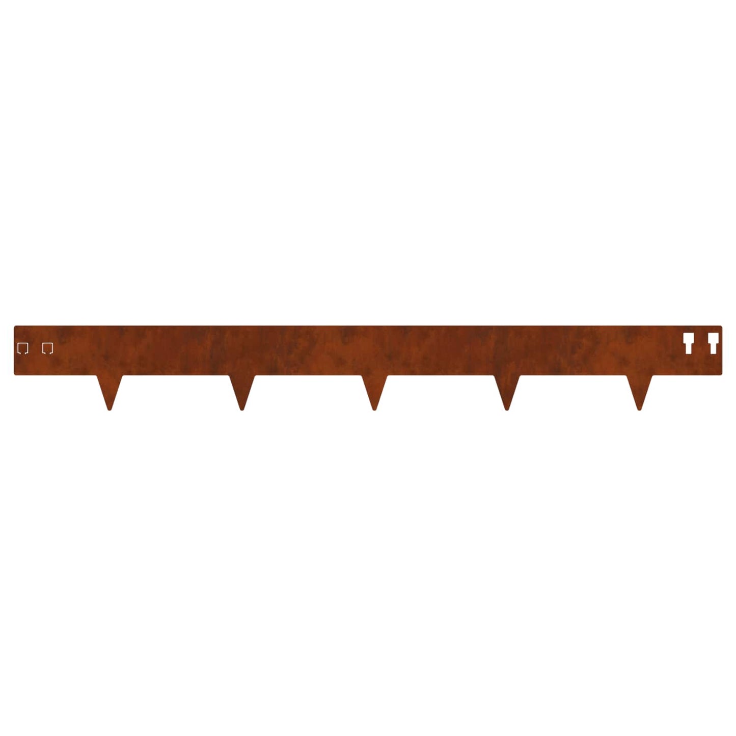 Raseneinfassung 30 stk. 100 x 12 cm Stahl Rostig