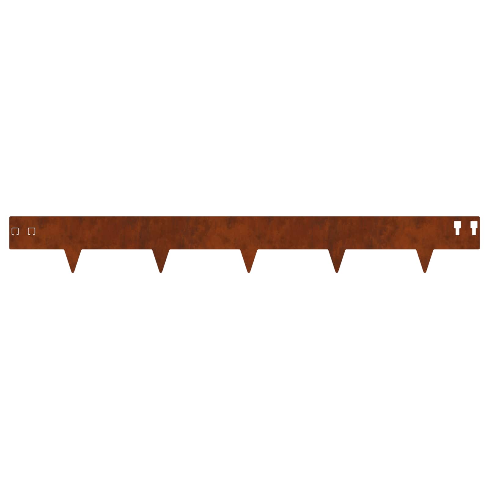 Raseneinfassung 30 stk. 100 x 12 cm Stahl Rostig